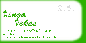 kinga vekas business card